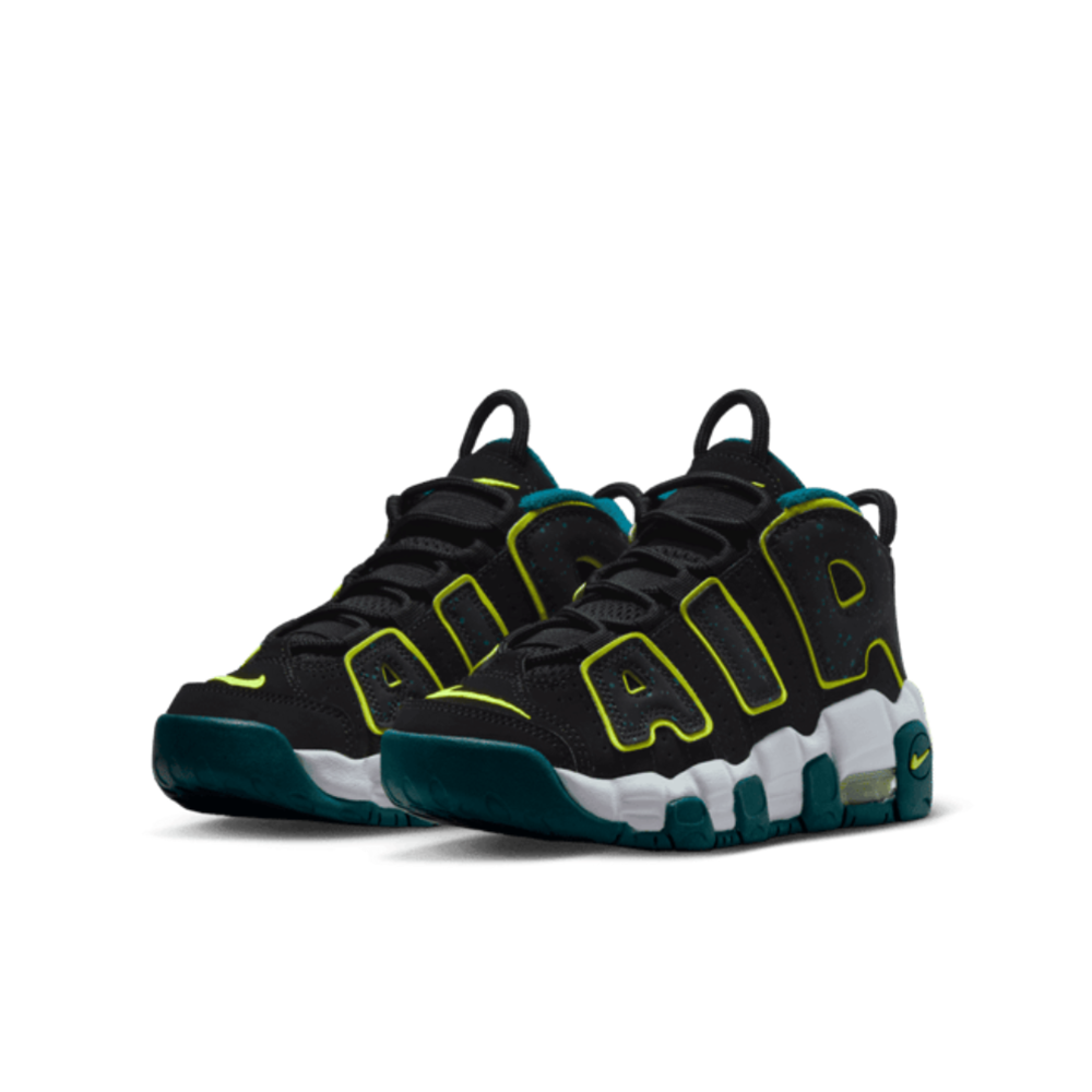 Preschool Nike Air More Uptempo 'Black Geode Teal' - DZ2810-001