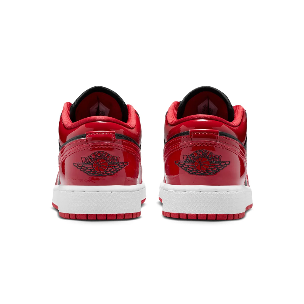 Grade School Air Jordan 1 Low SE 'Patent Varsity Red' - HV4396-006