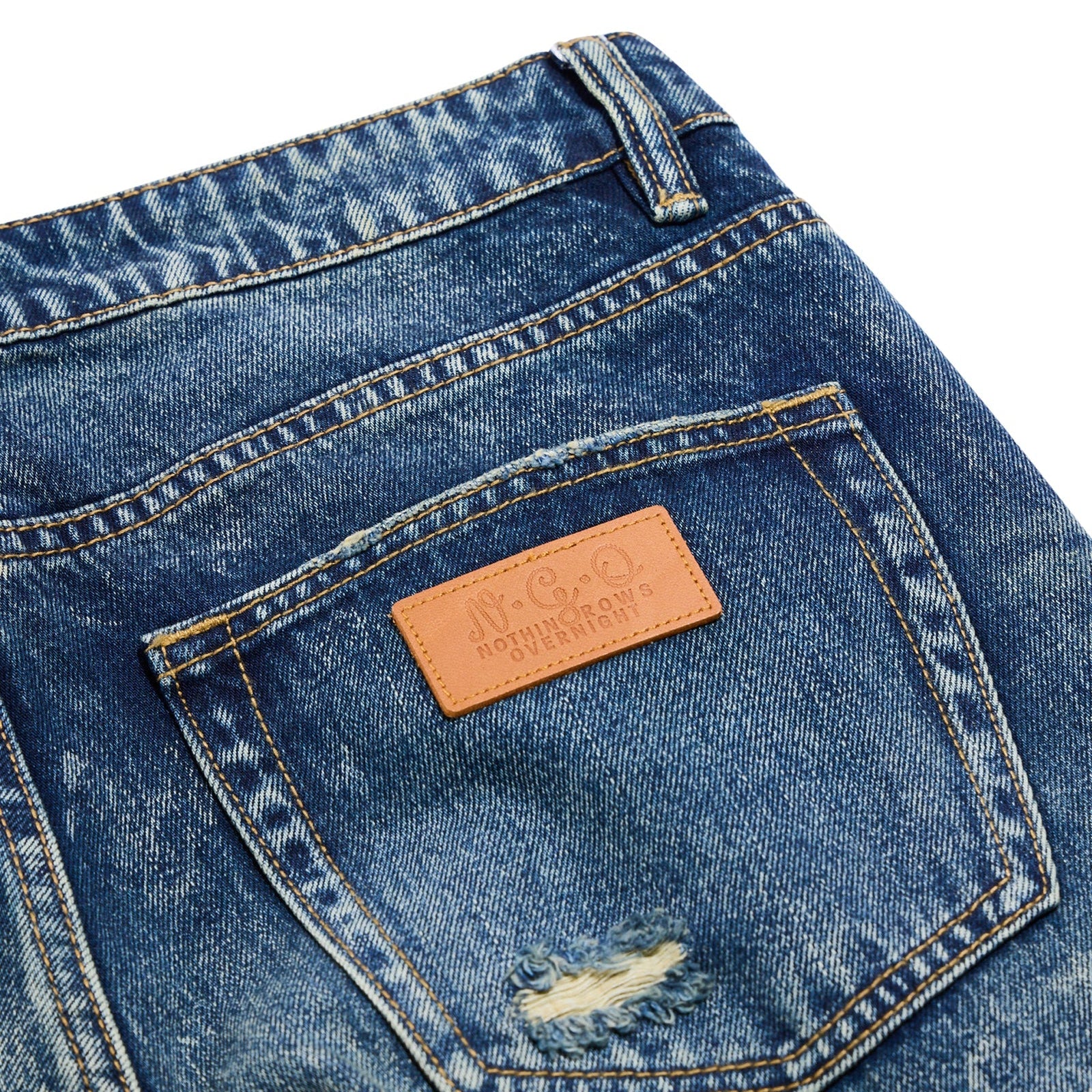 Nothing Grows Overnight Timeless Denim Jeans-Blue Wash - NGO-FW25-1022