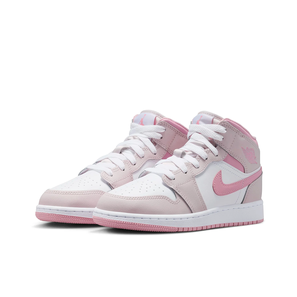 Grade School Air Jordan 1 Mid 'Pearl Pink' - DQ8423-600