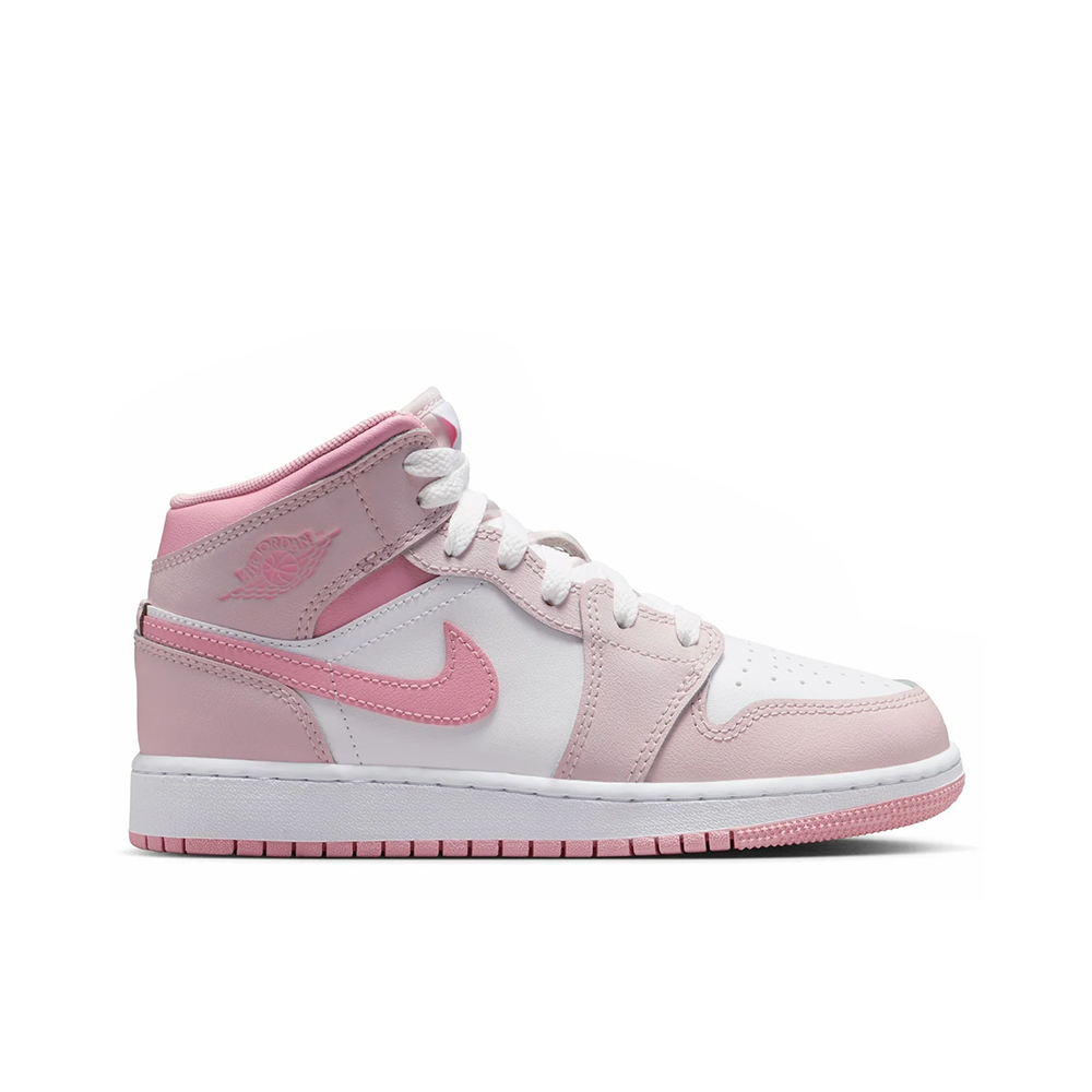 Grade School Air Jordan 1 Mid 'Pearl Pink' - DQ8423-600