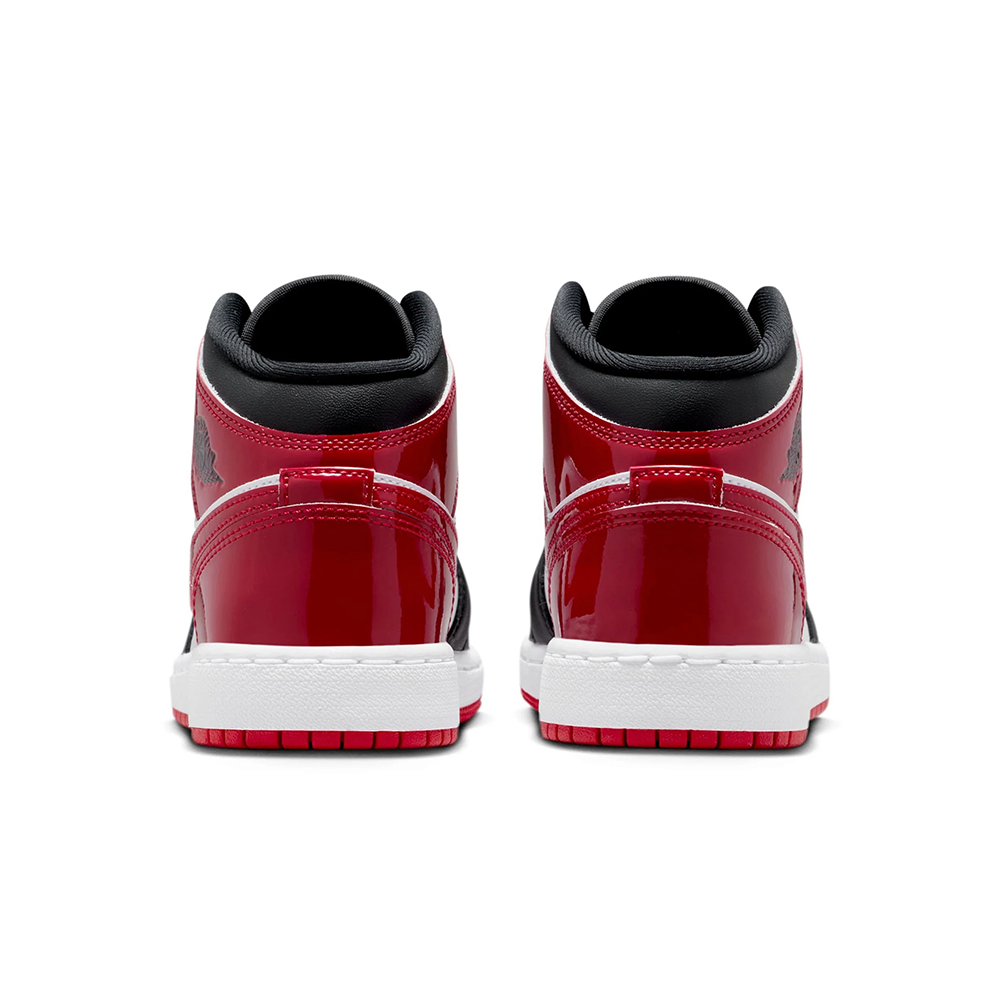 Grade School Air Jordan 1 Mid SE 'Black/Varsity Red' - HV4399-006