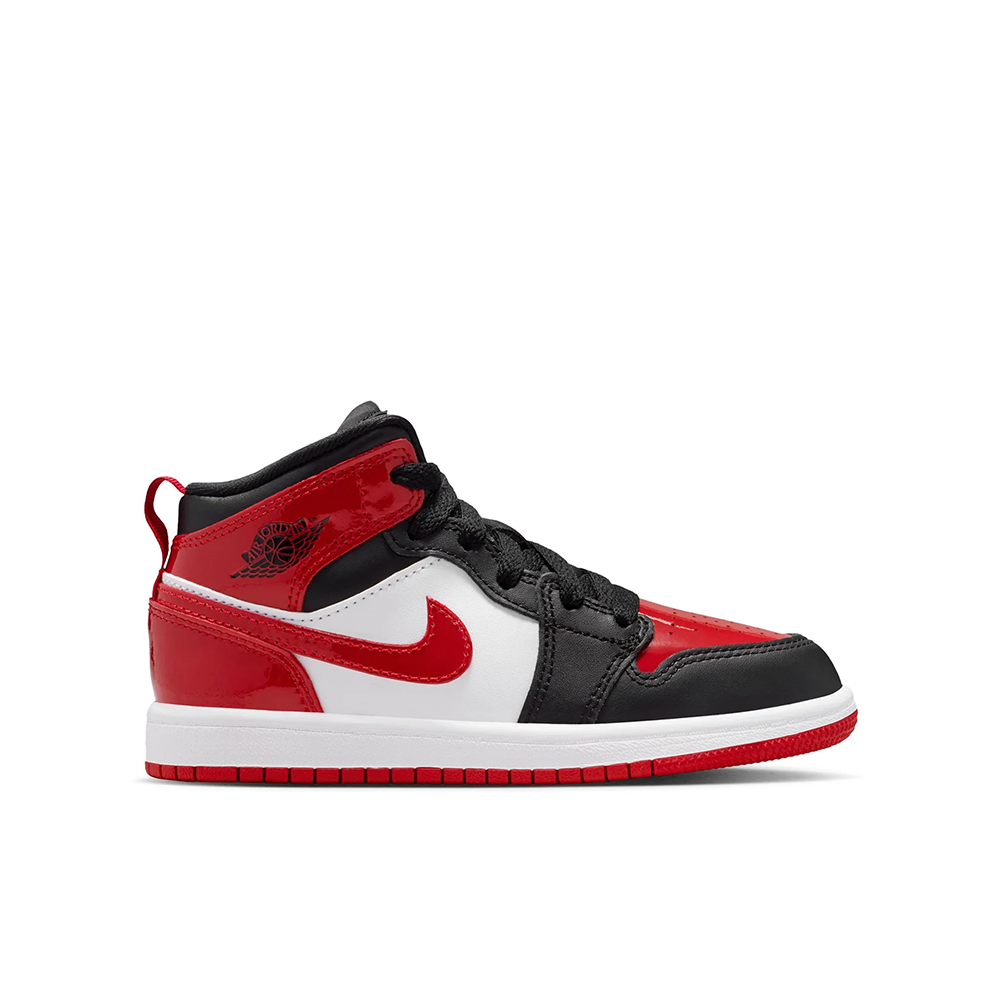 Preschool Jordan 1 Mid SE 'Black/Varsity Red' - HV4444-006
