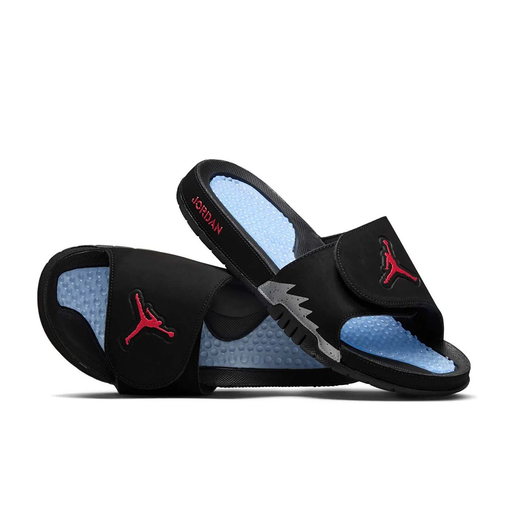 Jordan Hydro V Retro Slide Sandals 'Black Metallic' - 555501-061
