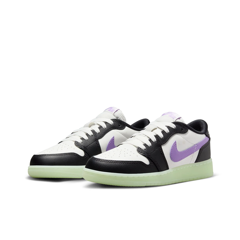 Grade School Air Jordan 1 Retro Low OG 'Black Raspberry' - HF0410-001