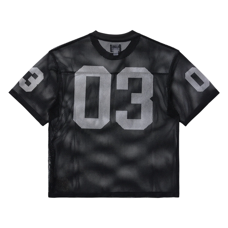 Billionaire Boys Club BB Varsity Football Jersey SS Knit (Crop Fit)-Black-851-4303