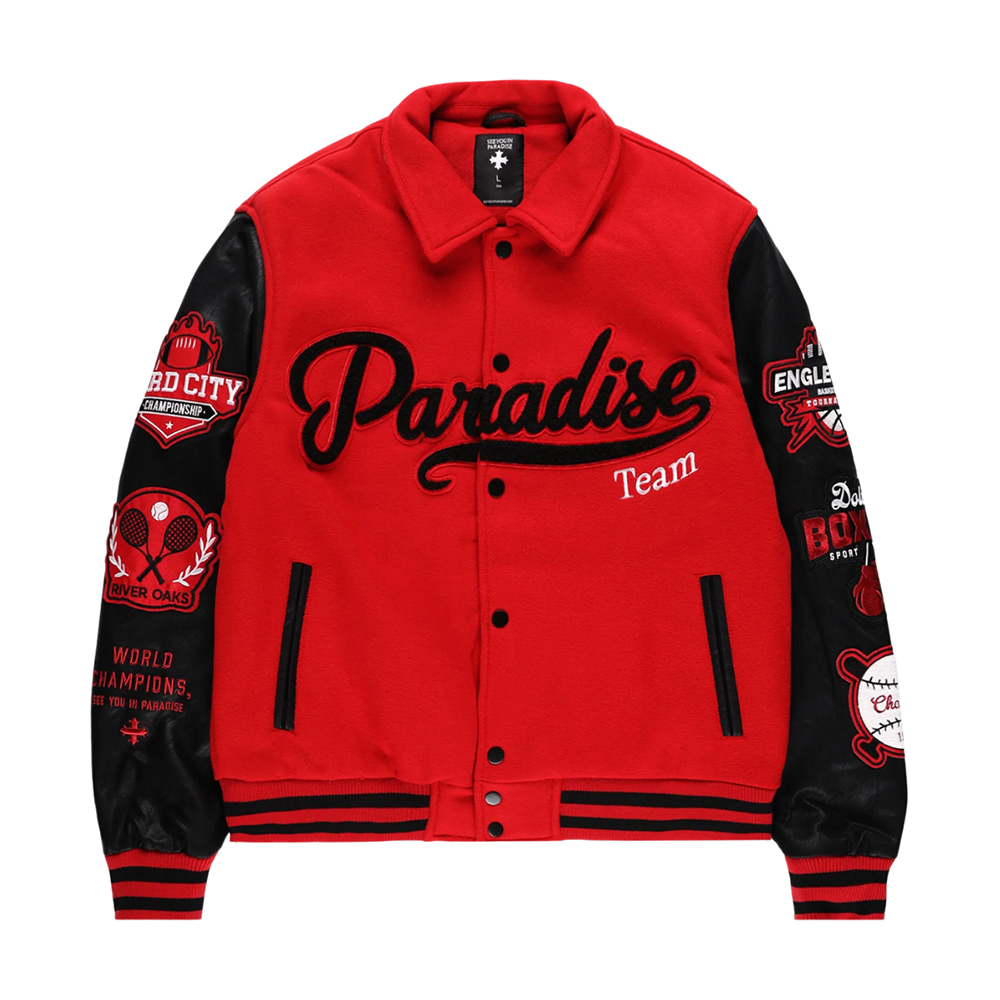 Jordan Craig Chicago Varsity Jacket-Red-91700