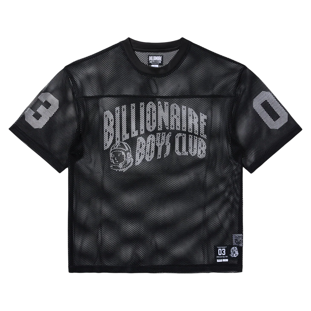 Billionaire Boys Club BB Varsity Football Jersey SS Knit (Crop Fit)-Black-851-4303