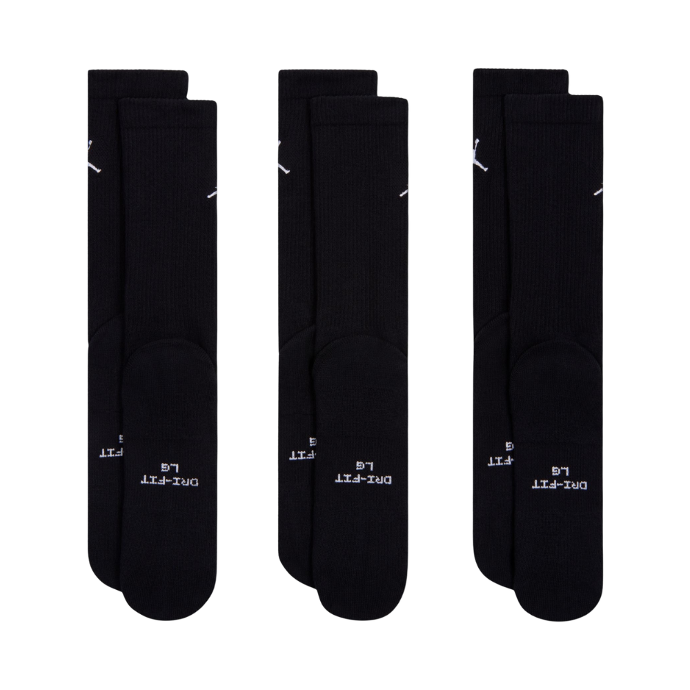 Men's Jordan Everyday Crew Socks (3 Pairs)-Black - IR6319-010
