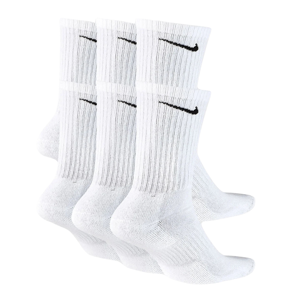 Nike Everyday Cushioned Training Crew Socks (6-Pack) 'White' - SX7666-100