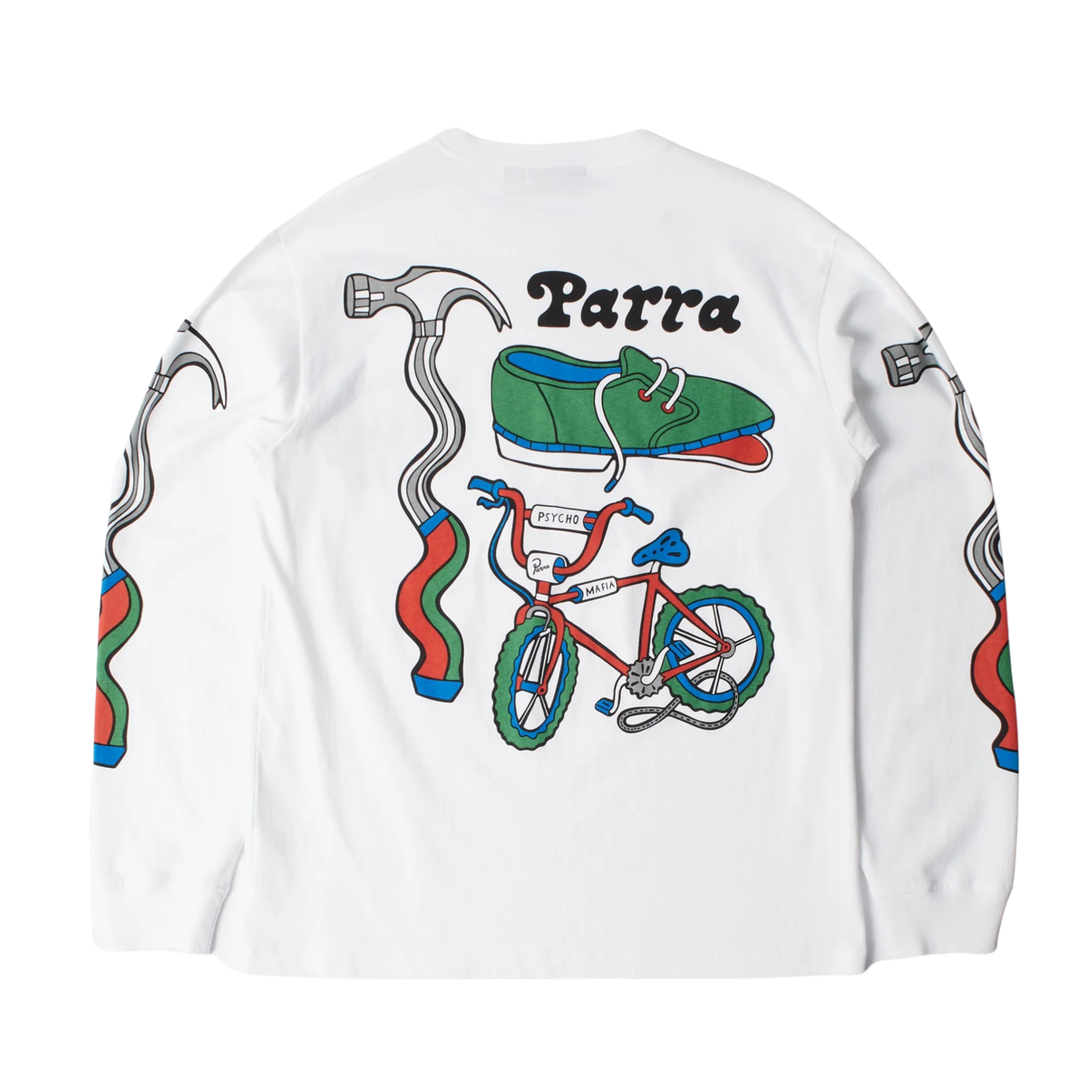 Parra Bike Hammer Long Sleeve T-Shirt - White - 56320