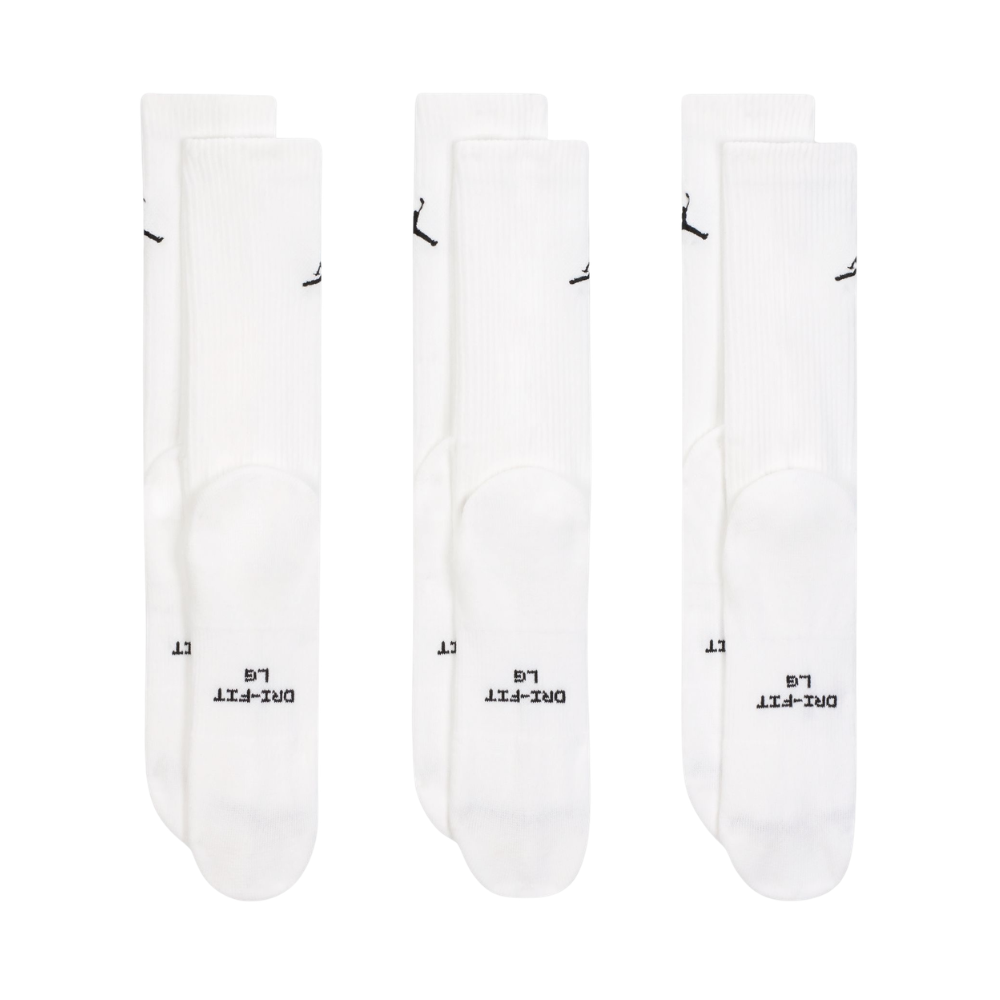 Men's Jordan Everyday Crew Socks (3 Pairs)-White - IR6319-100