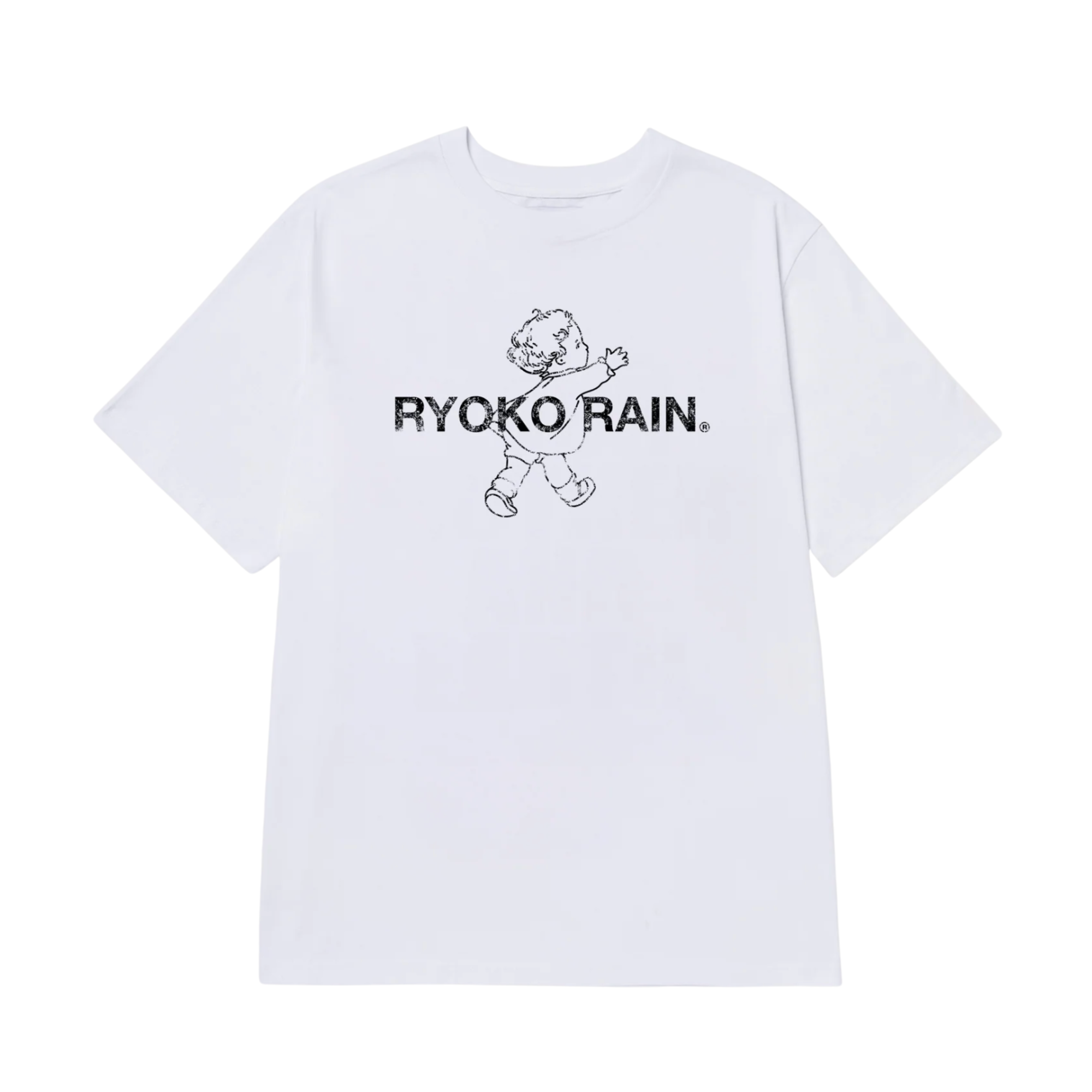Ryoko Rain Butterfly Garden Tee - White - RYO-FA26-26