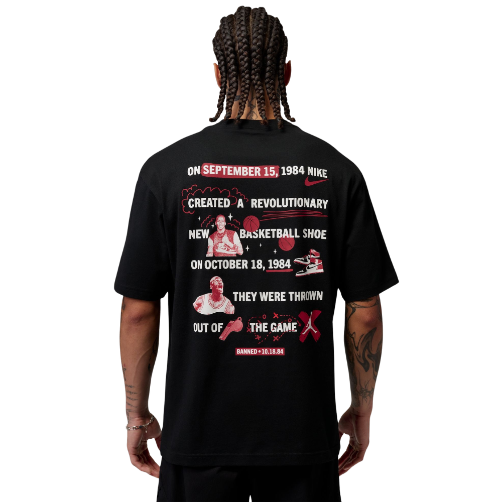 Jordan Brooklyn Banned Graphic T-Shirt -Black- IR2121-010