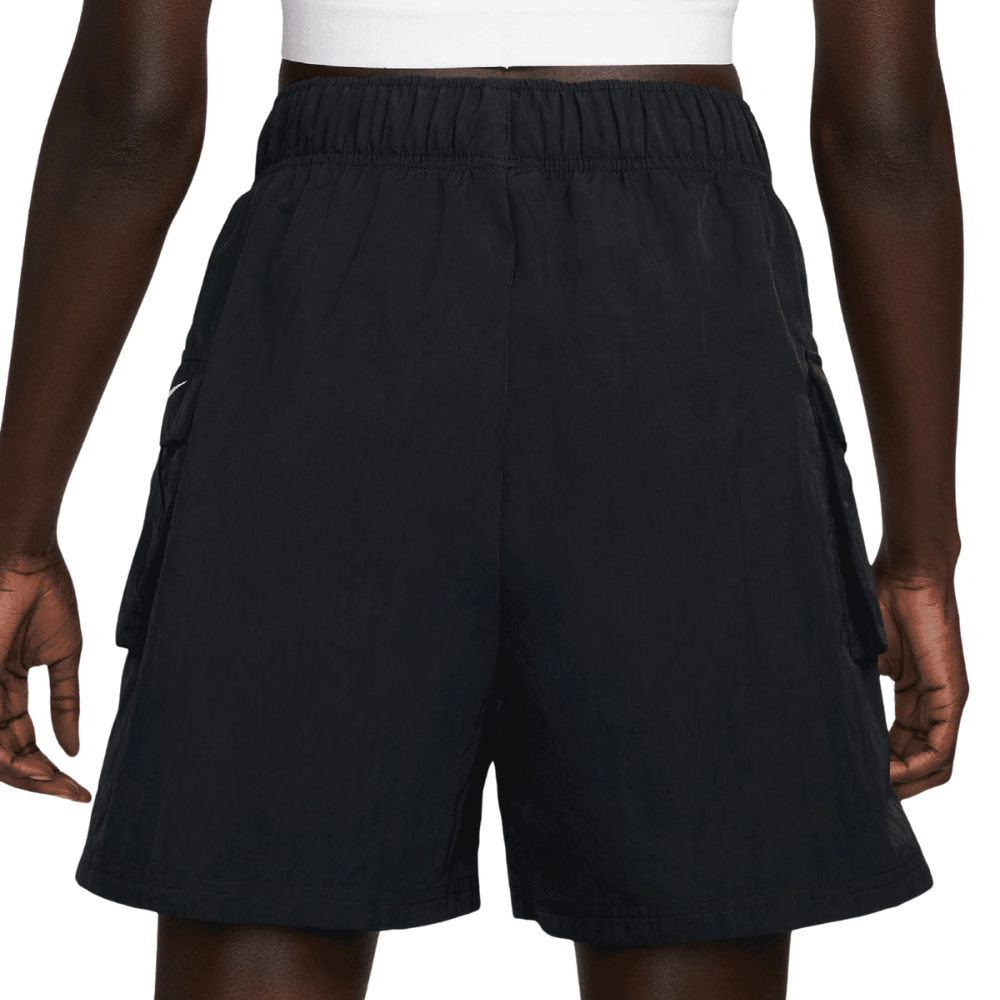 Women's Nike Sportswear Essential Woven High-Rise Shorts-Black-DM6247-010