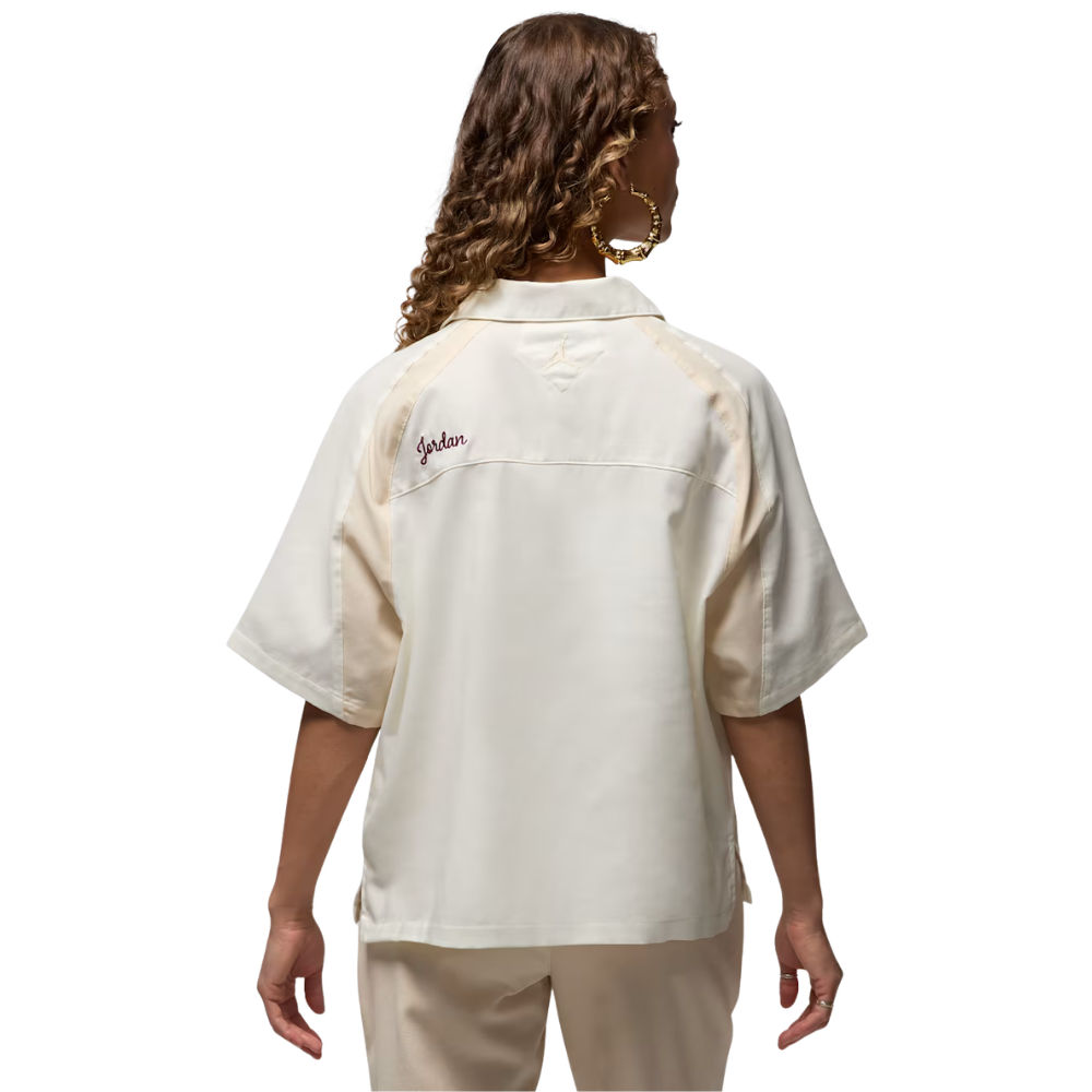 Womens Jordan Woven Top-Sail/Legend Brown-FV7092-133