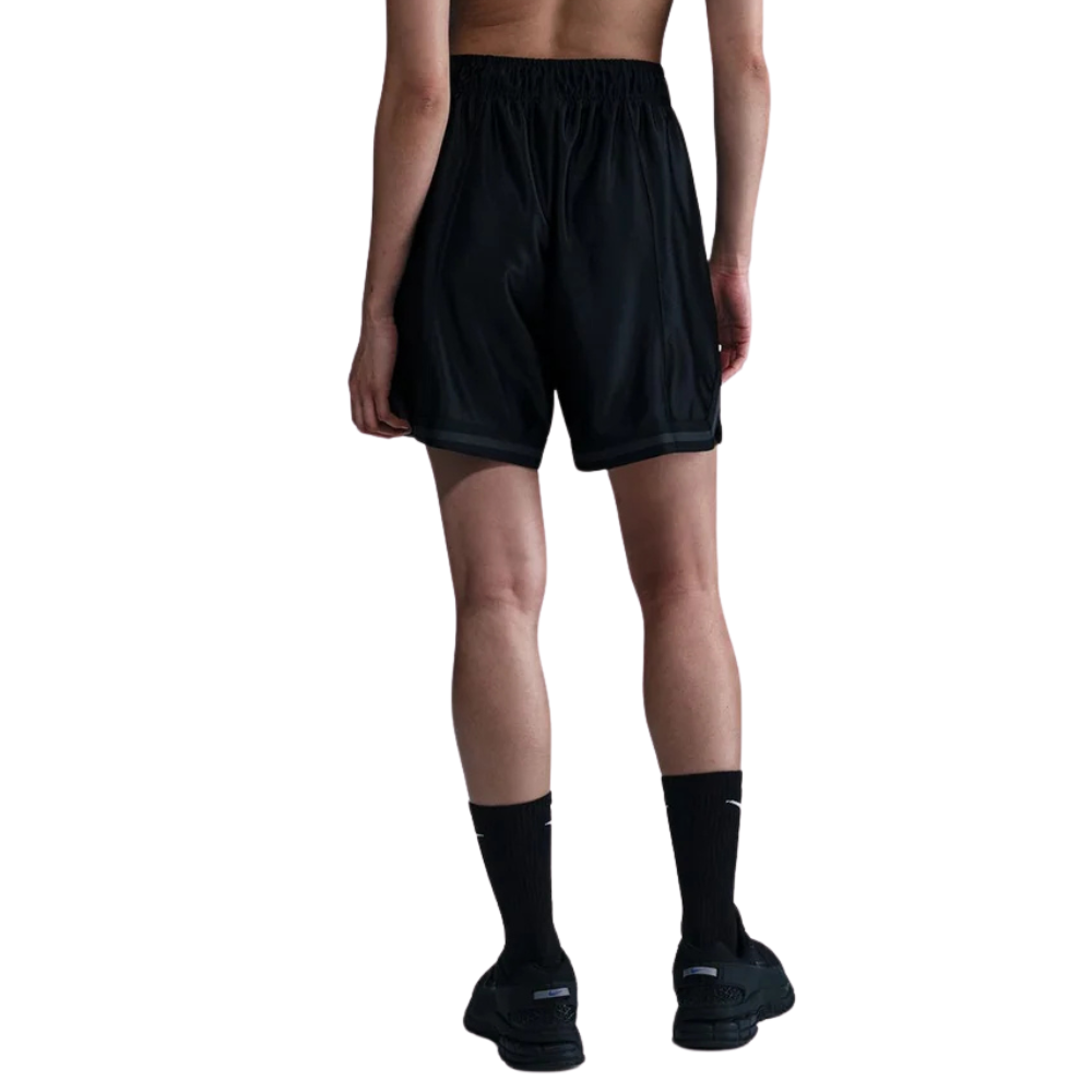 Women's Nike Loose 6" Mid Rise Satin Lifestyle Shorts-Black-HJ0163-010