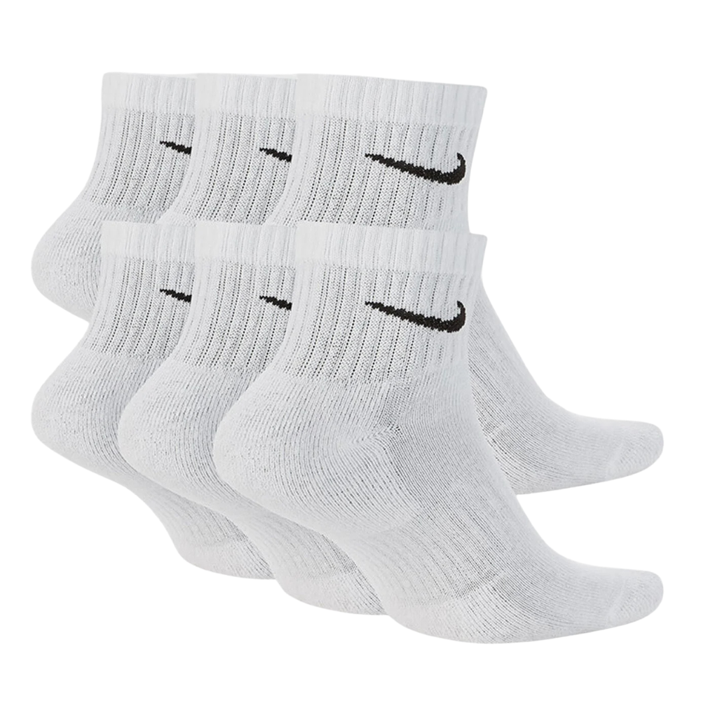 Nike Everyday Cushioned Training Ankle Socks (6-pack) "White" - SX7669-100