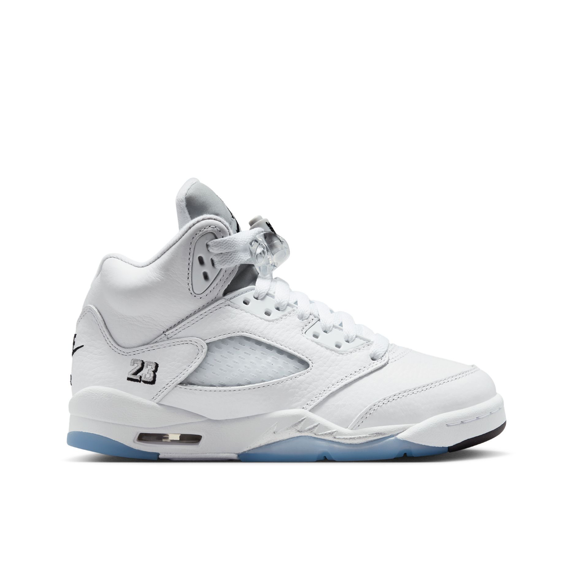 Grade School Air Jordan 5 Retro OG 'White Metallic' - HQ7980-103