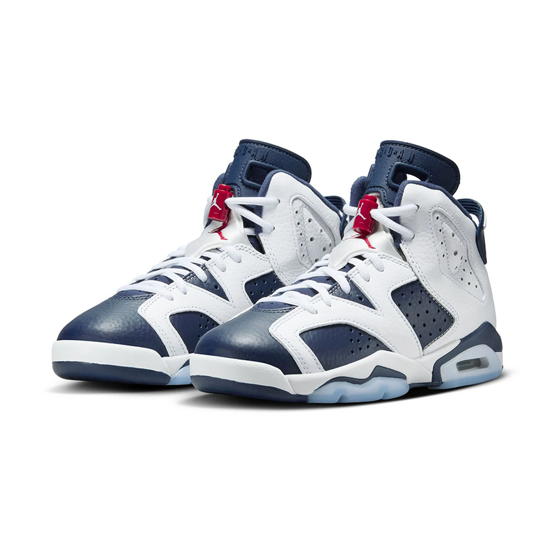 Air Jordan 6 Retro (GS) 'White and Midnight Navy' -384665-164