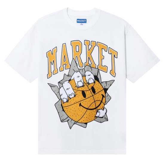 MARKET SMILEY BREAKTHROUGH T-SHIRT -WHITE-399001463