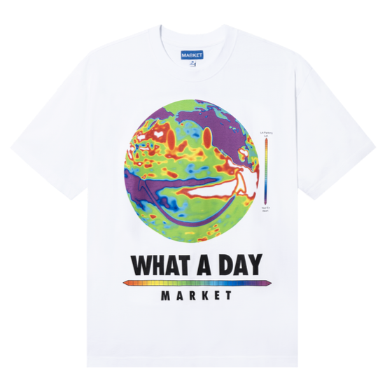 MARKET SMILEY WHAT A DAY T-SHIRT -WHITE-399001465