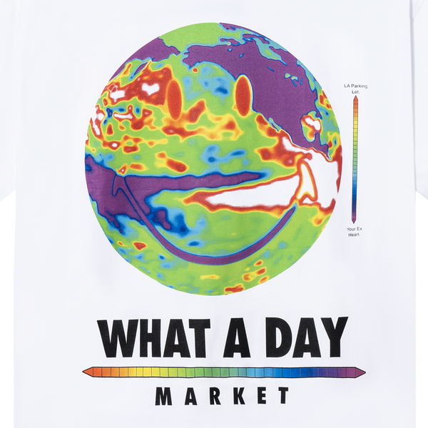 MARKET SMILEY WHAT A DAY T-SHIRT -WHITE-399001465