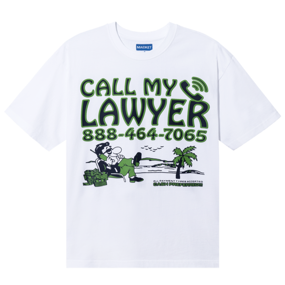 MARKET OFFSHORE LAWYER T-SHIRT -WHITE-399001474