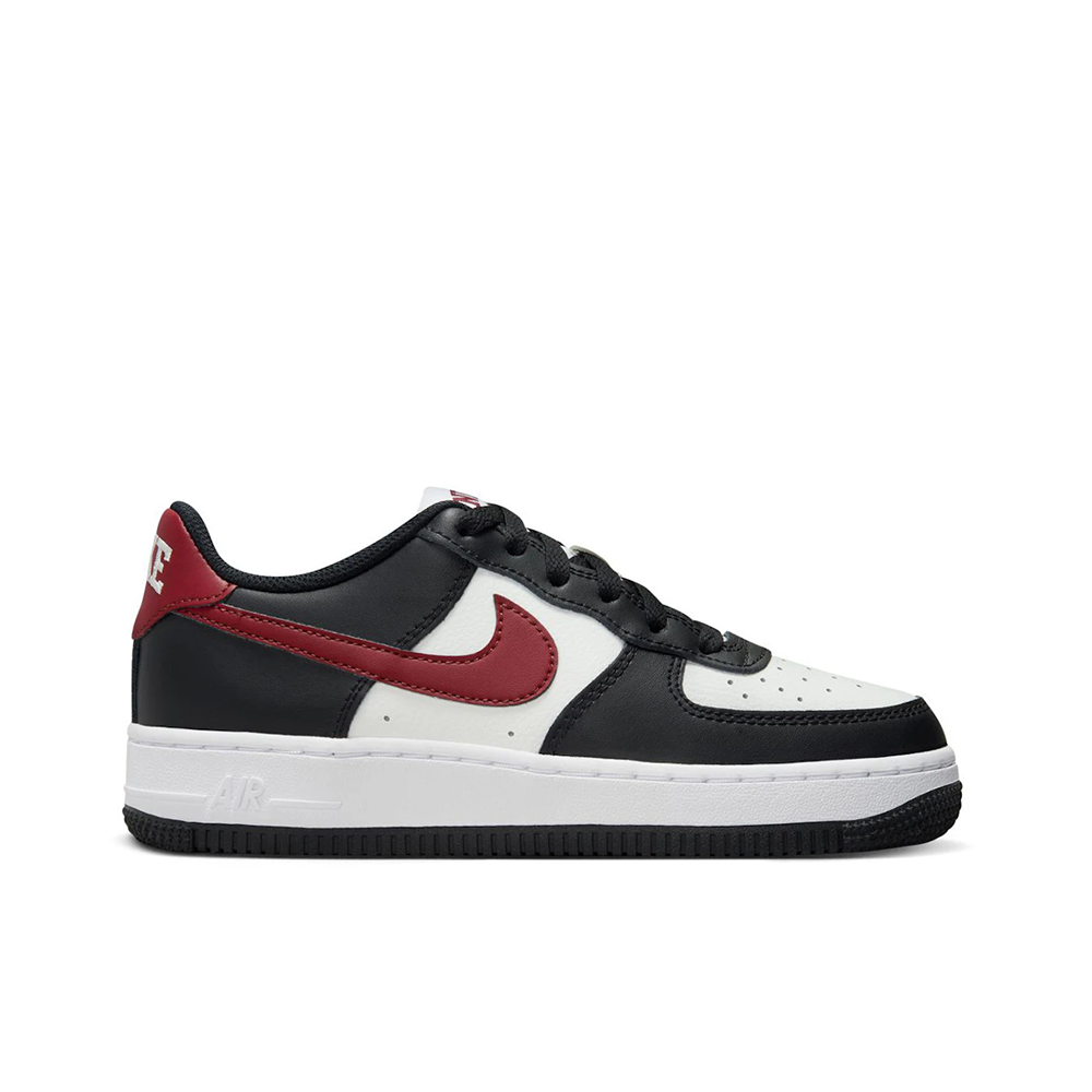Grade School Nike Air Force 1 Low 'Black Dark Team Red' - FZ4351-001