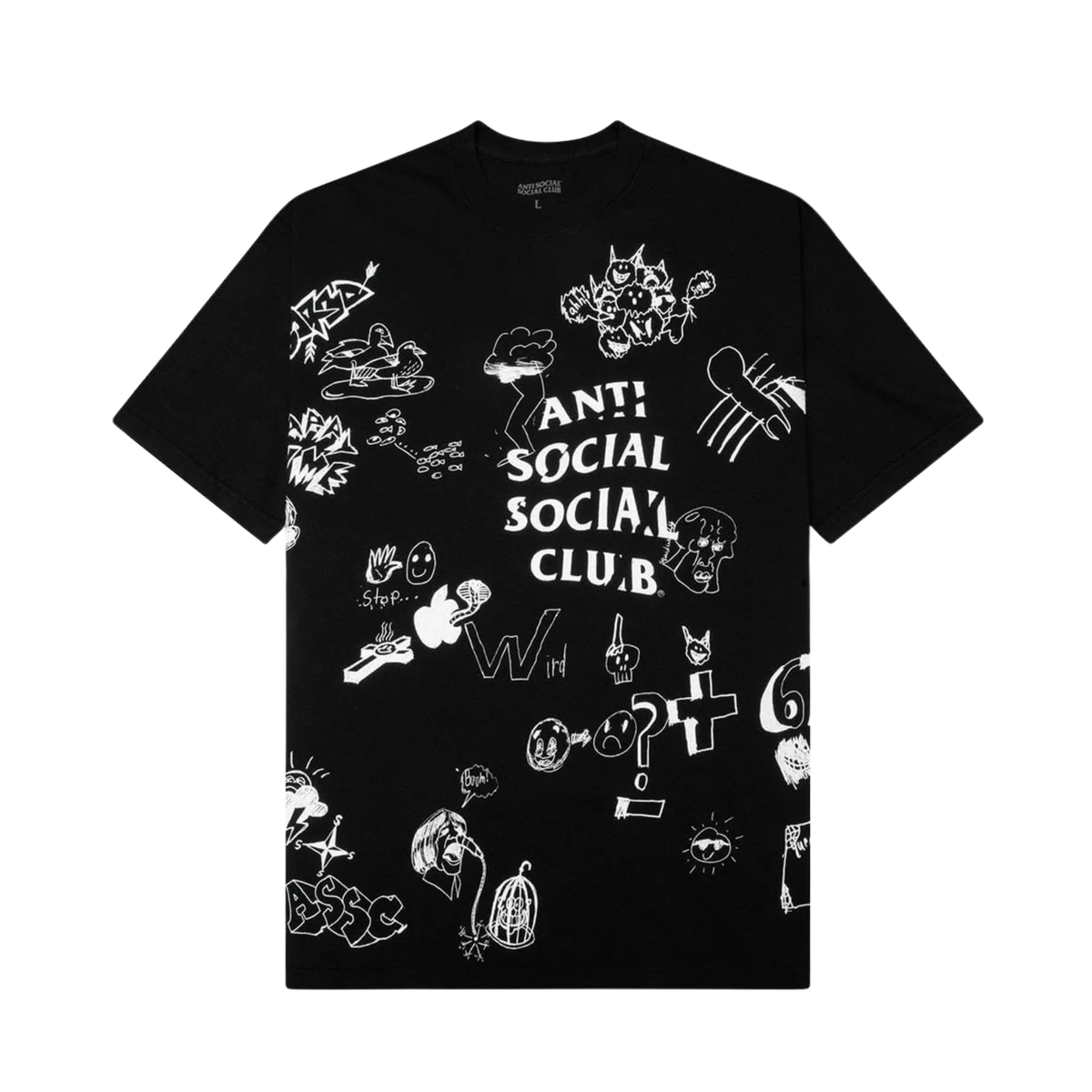 Anti Social Social Club Illustrated Tee-Black - ASSCFW26SS09