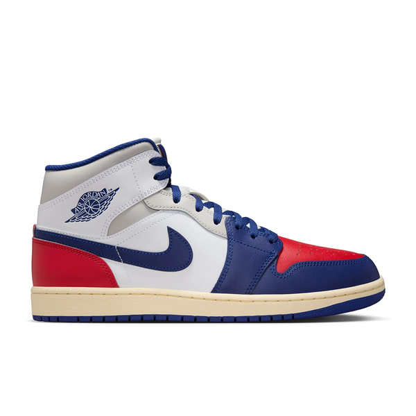 Men's Air Jordan 1 Mid 'White/Deep Royal Blue' - DQ8426-102