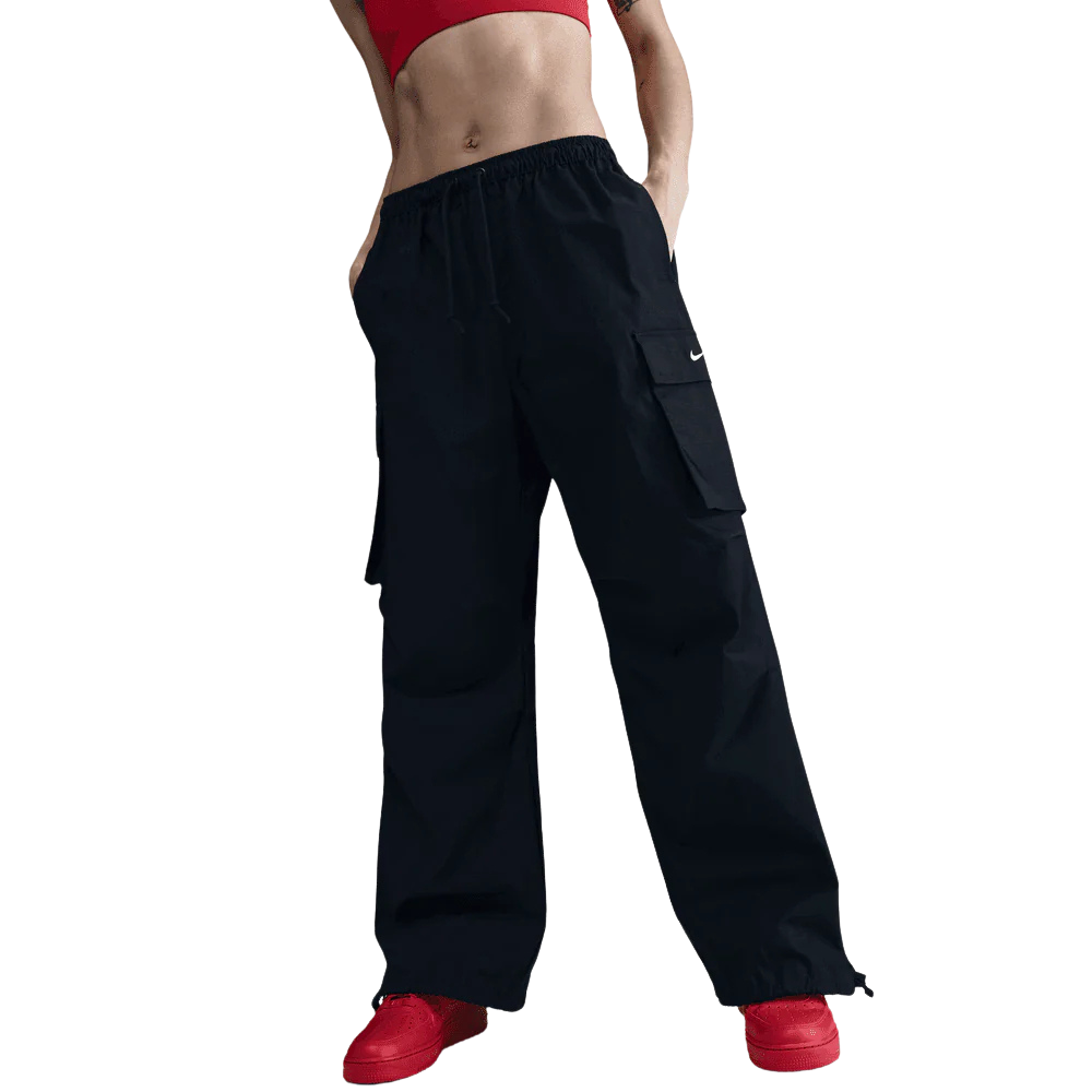 Women's Nike Mid-Rise Oversized Cargo Pants -Black/white-IB1058-010