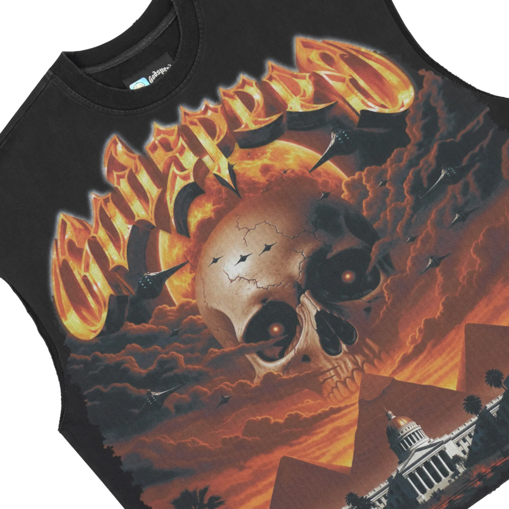 Godspeed Echoes Empire Sleeveless T-Shirt-Black Wash - Echoes-Empire-Sleeveless-T-shirt