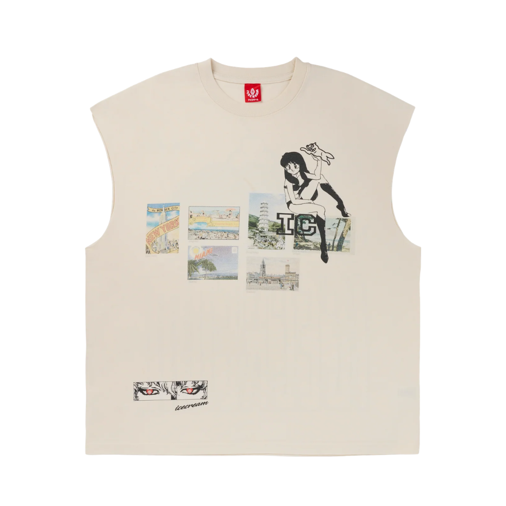 Ice Cream Gelato Tank T-Shirt - Antique White - 461-3306
