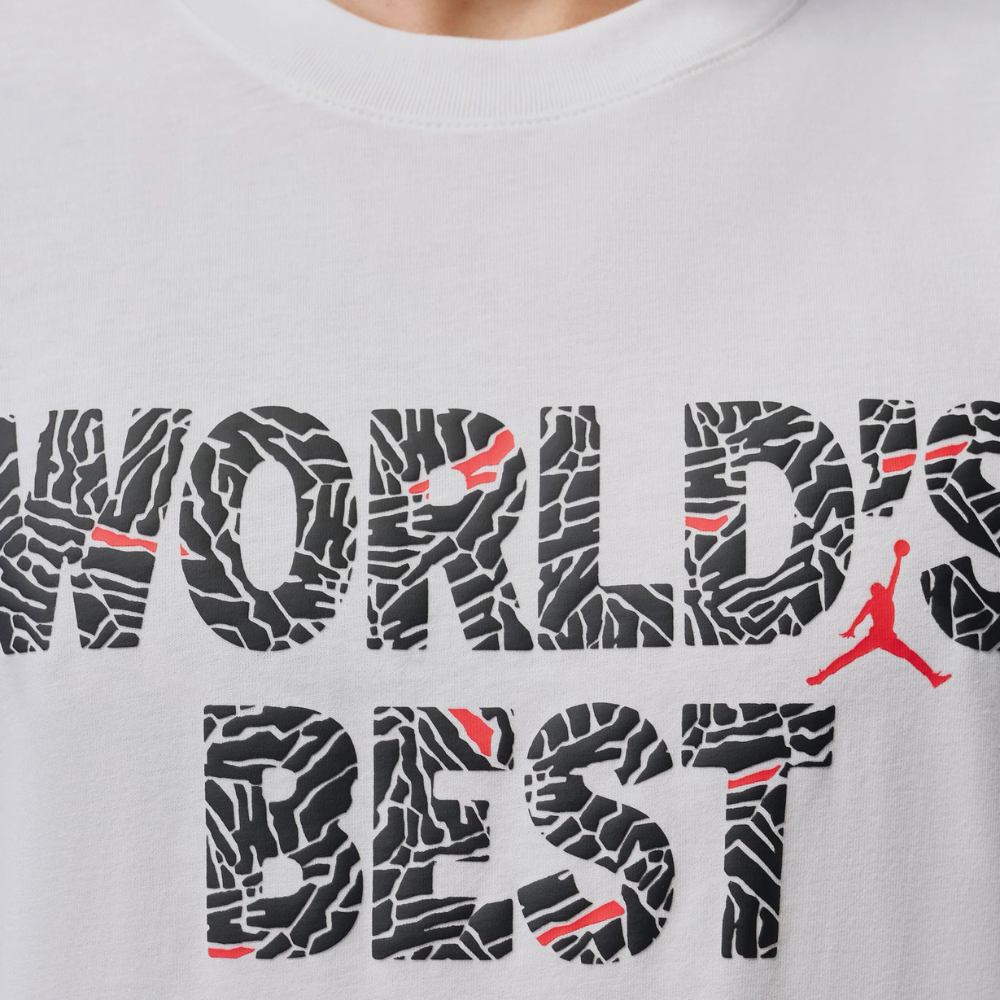 Men's Jordan Brooklyn World's Best T-Shirt - White- IR2119-100