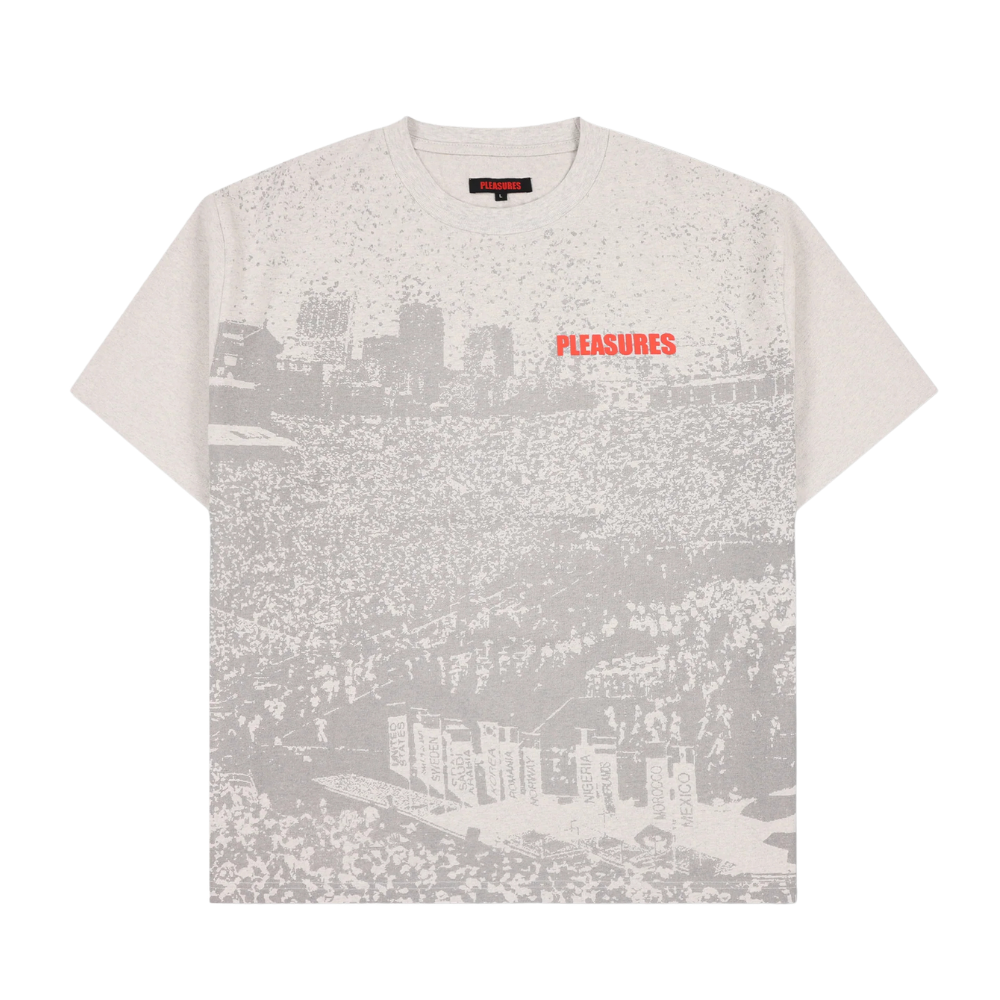 Pleasures Cup Heavyweight Shirt-Ash Grey - P26SUWC001