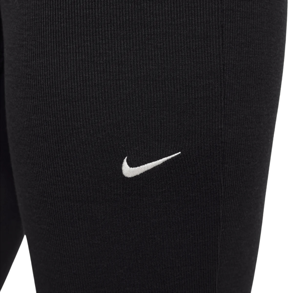Women's Nike Sportswear Chill Knit Tight Mini-Rib Flared Leggings-Black-FQ2113-010