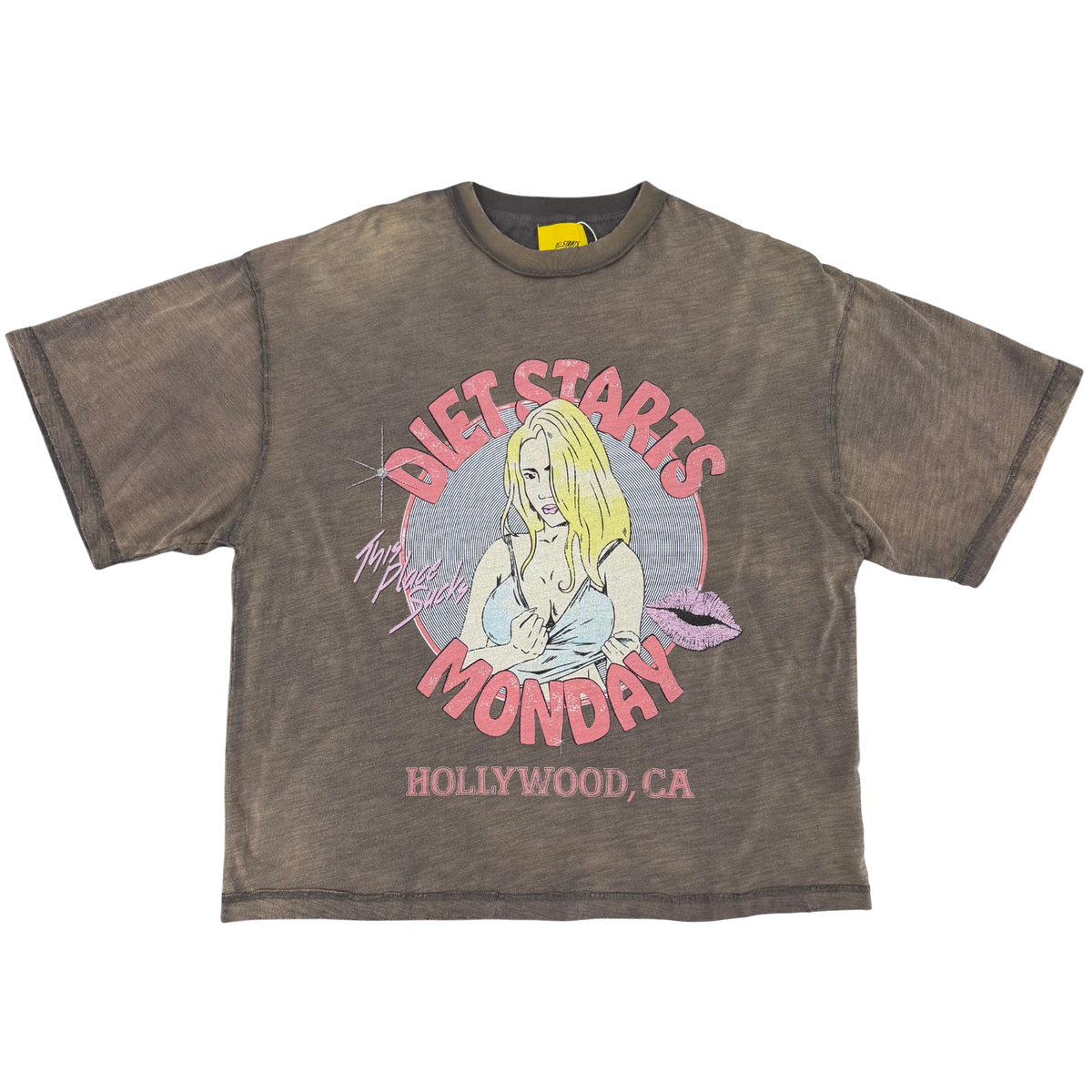 Diet Starts Monday Hollywood Tee - Vintage Black - DSM-FA26-058
