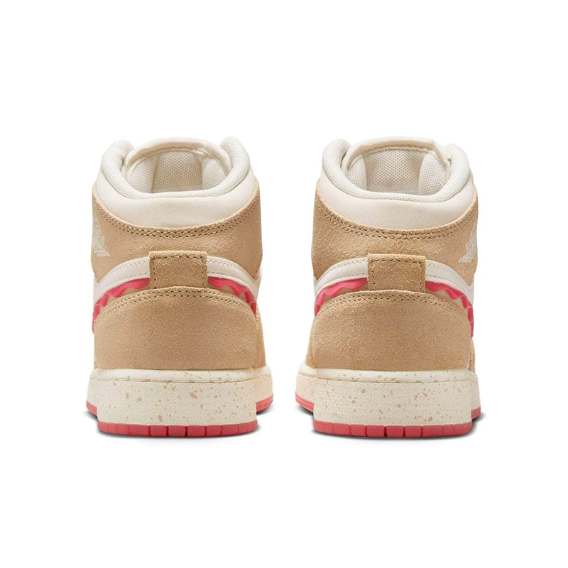 Air Jordan 1 Mid SE -Desert/fusion Red-pale Ivory-HJ5958-206 (GS)