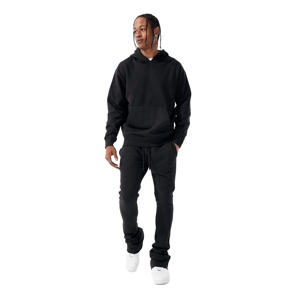Boys Jordan Craig Uptown Stacked Sweatpants -Black - 8860LB