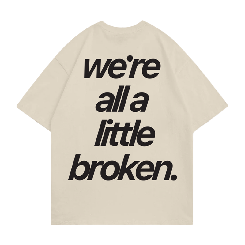 Paper Planes Heavyweight Little Broken Tee - Eggshell -200479