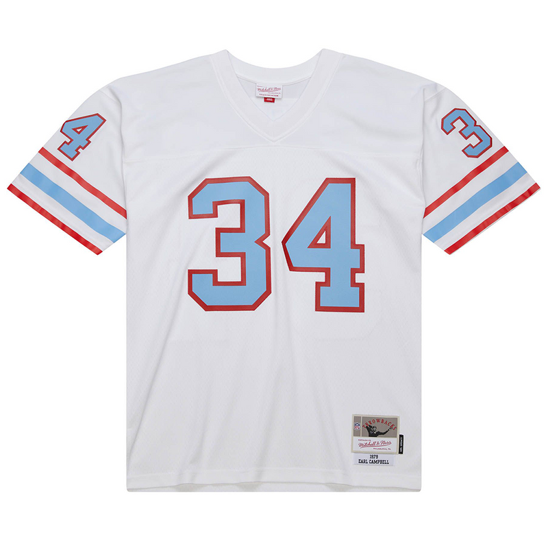 Mitchell & Ness Replica Earl Campbell Houston Oilers 1979 Jersey-White-JY8592-HOIWHIT