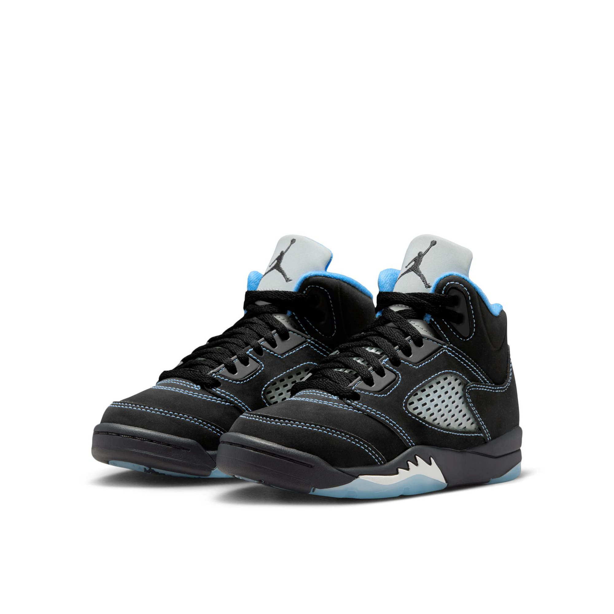 Preschool Jordan 5 Retro 'Black University Blue' - 440889-008