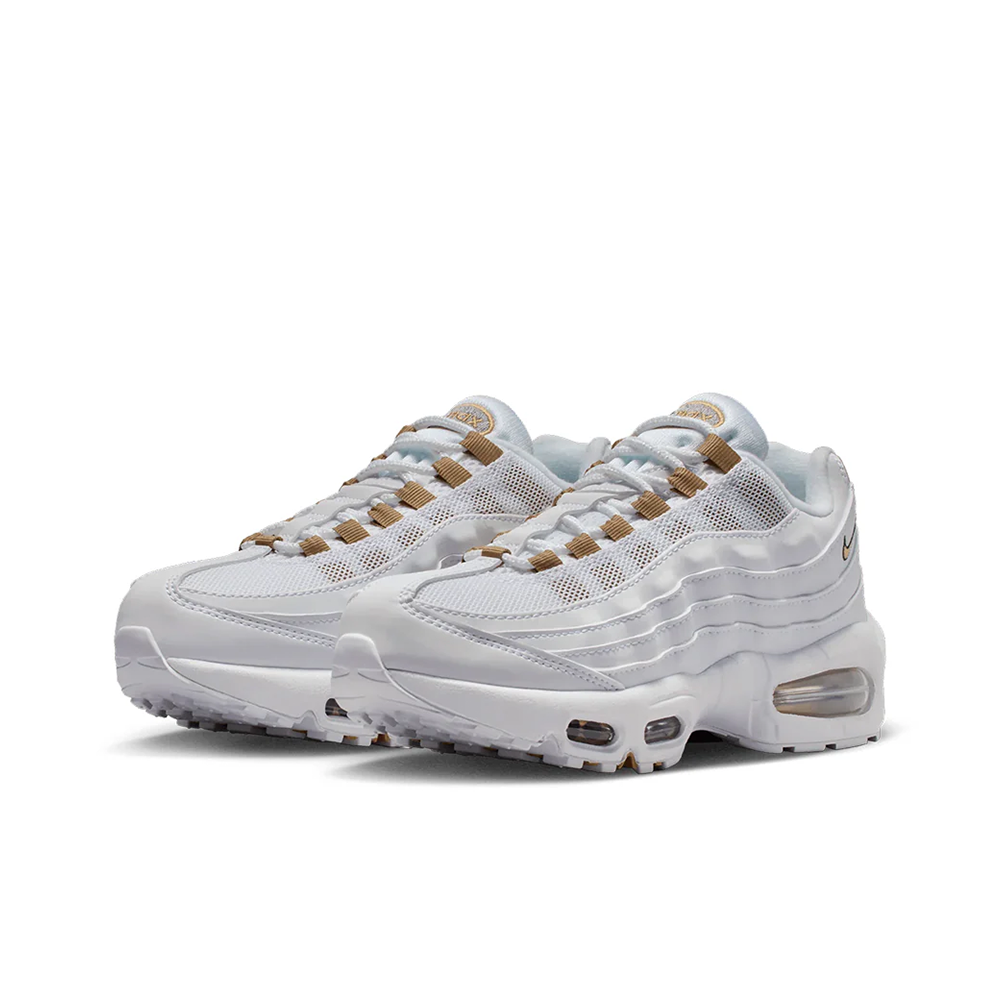 Grade School Nike Air Max 95 BB LTR 'White/Gold' - II4130-102