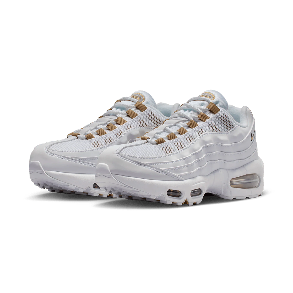 Grade School Nike Air Max 95 BB LTR 'White/Gold' - II4130-102