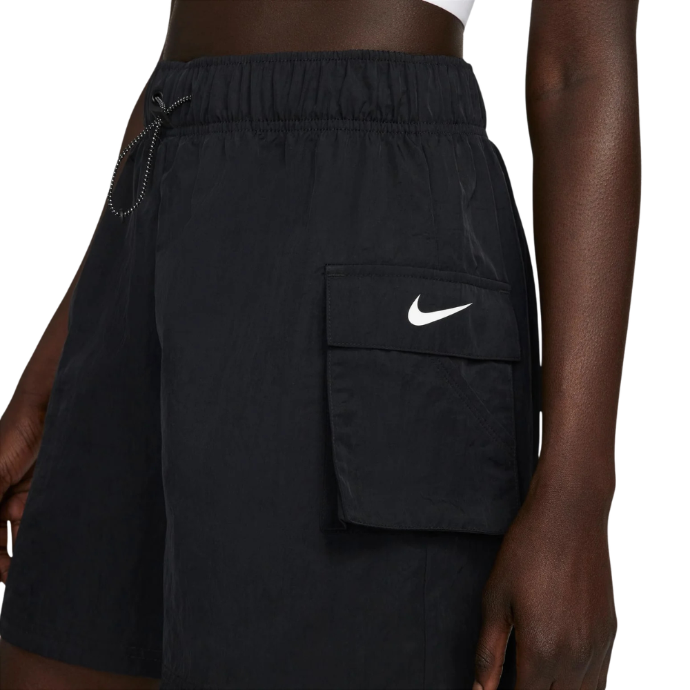 Women's Nike Sportswear Essential Woven High-Rise Shorts-Black-DM6247-010