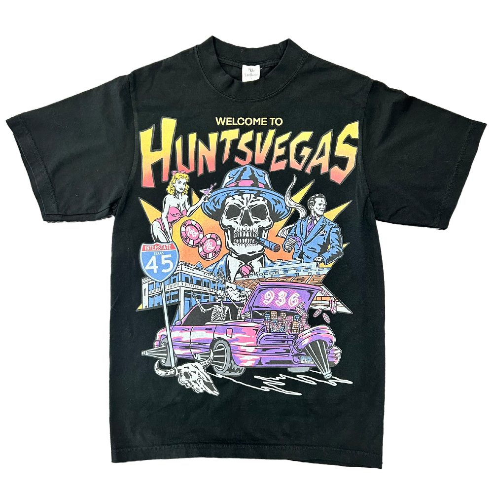 LEE BARON 'HUNTSVEGAS' 3.0 TEE-BLACK