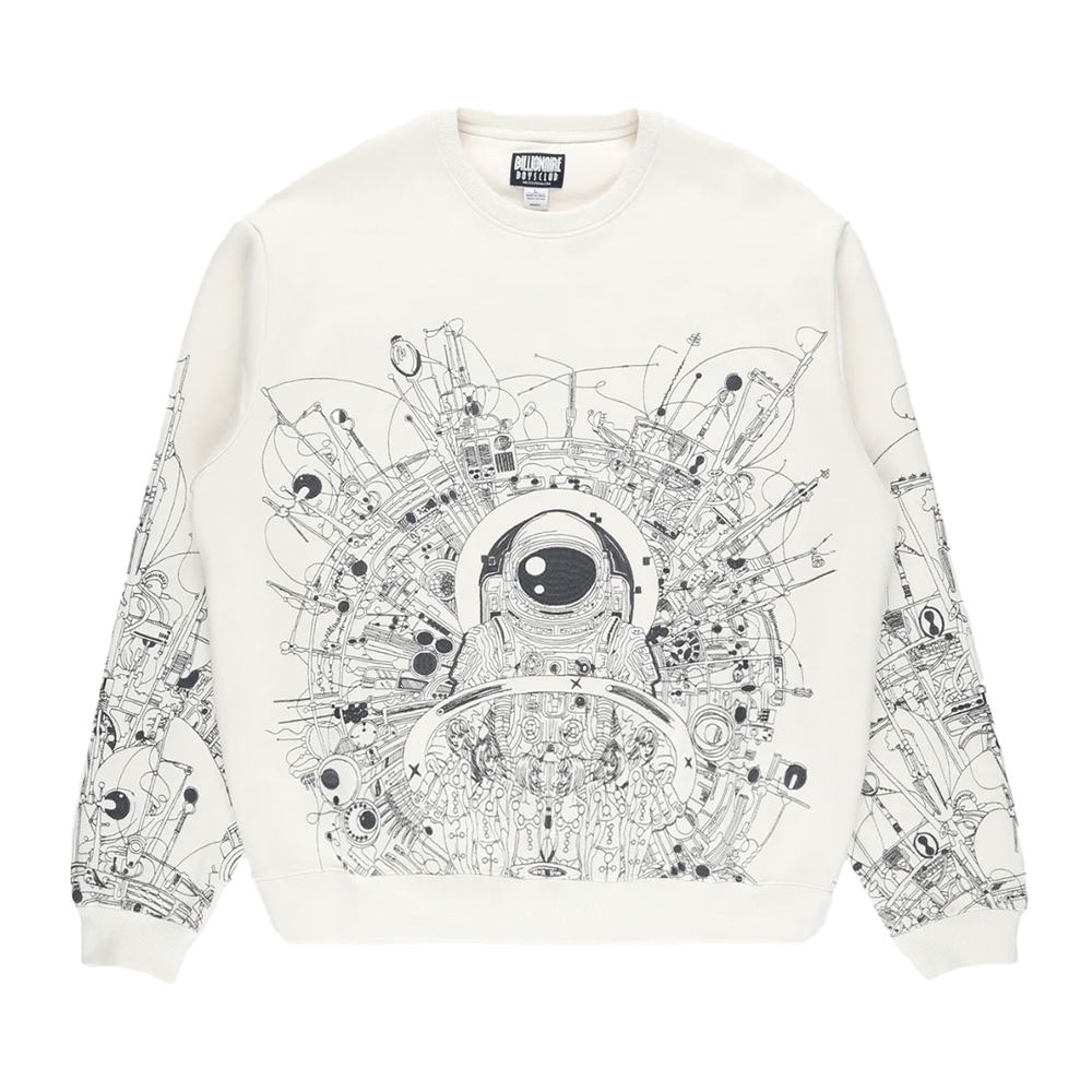 Billionaire Boys Club BB Efigy Sweatshirt-Whisper White-851-1309