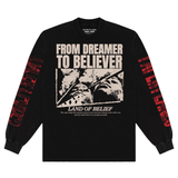 Paper Planes Dreamer to Believer Long Sleeve Tee-Black-280005