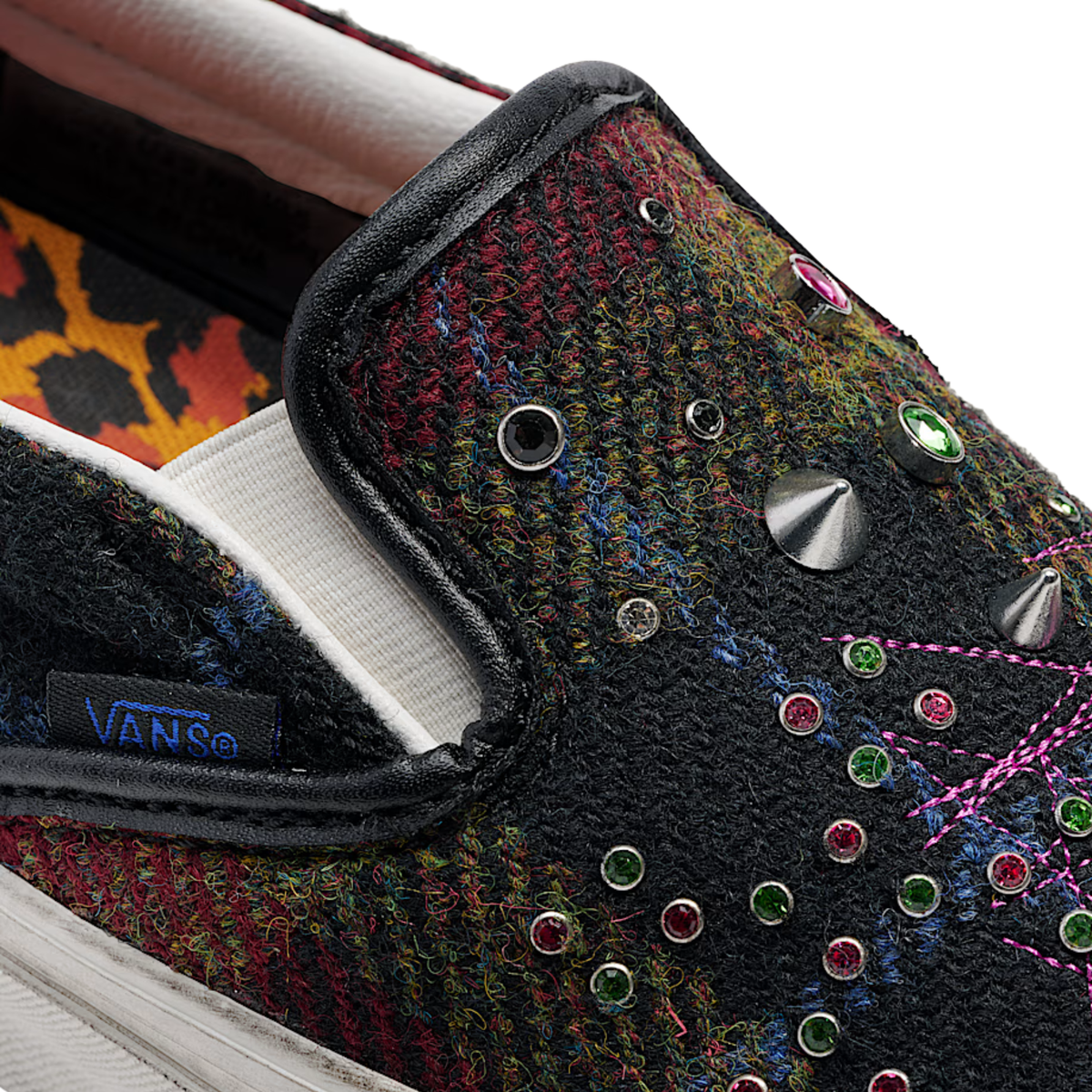 Men's Vans LX Classic Slip-On 98 Harris Tweed 'RED/M' - VN000E96BJN1